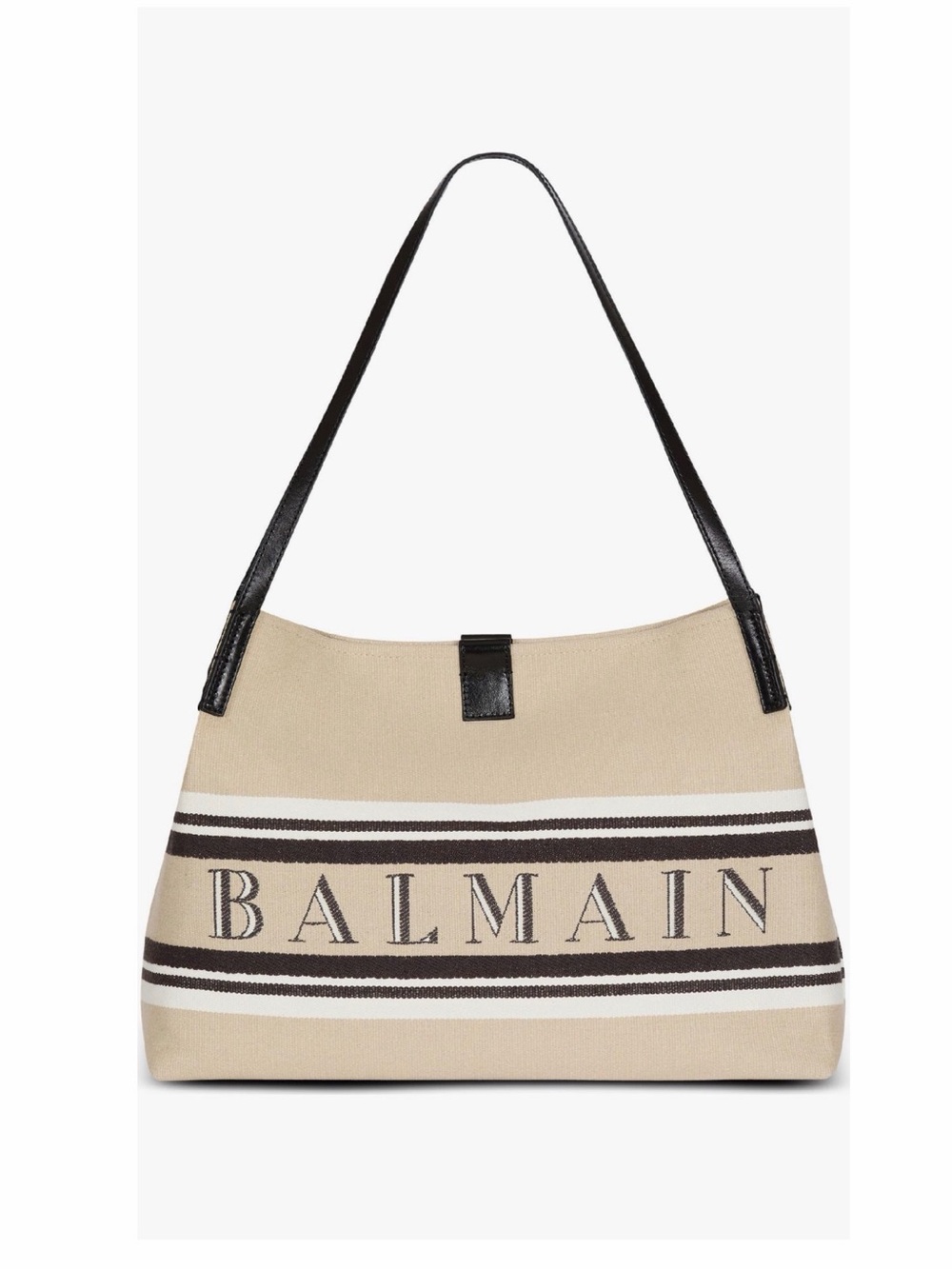 Balmain Medium Release Shopper Bag In Canvas And Calf Skin BNIB